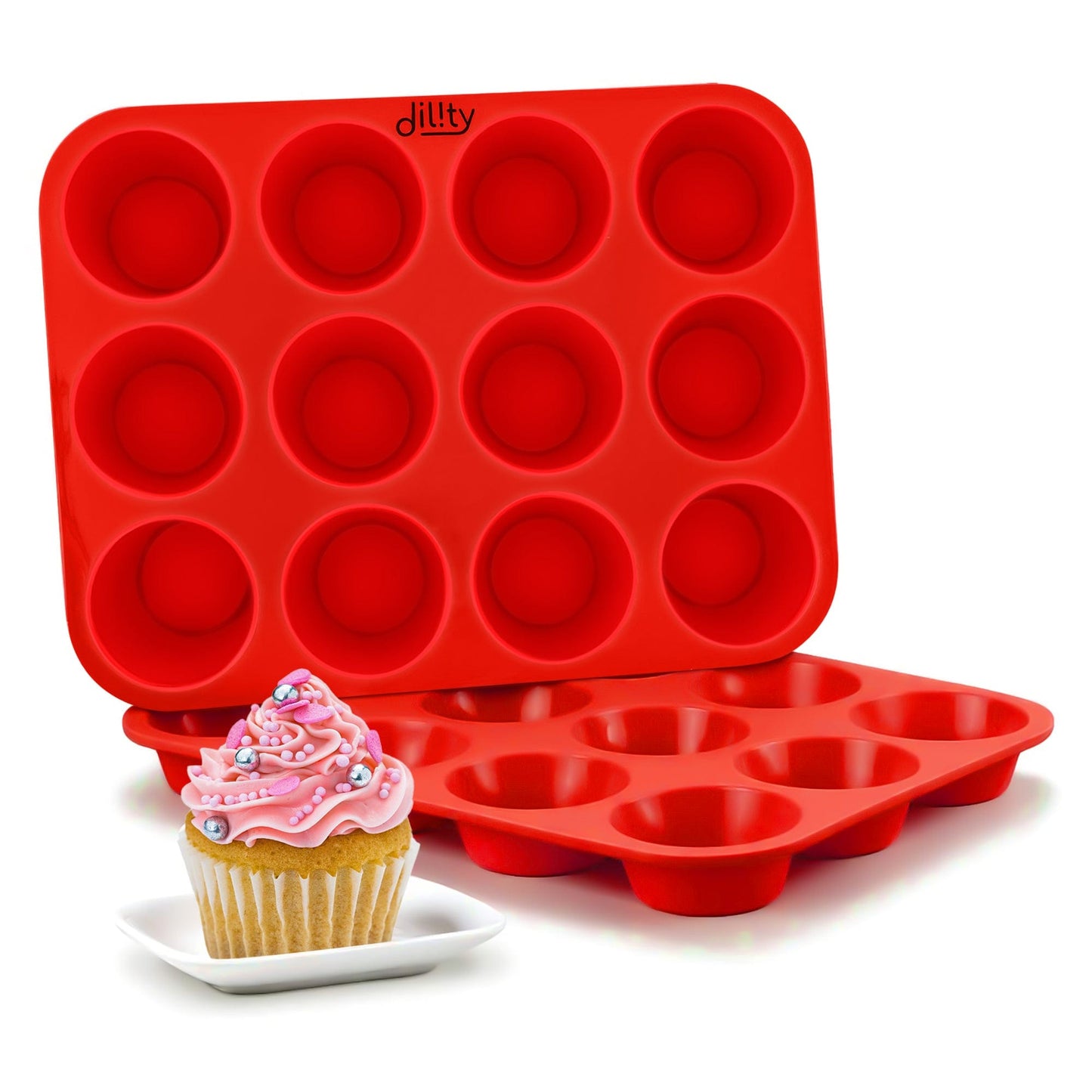 Silicone 12 cup cupcake tray