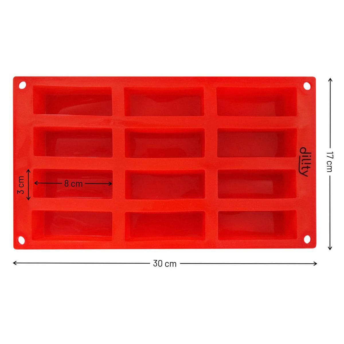 Granola Bar Mold Rectangle Medium Narrow Silicone Mould Protein