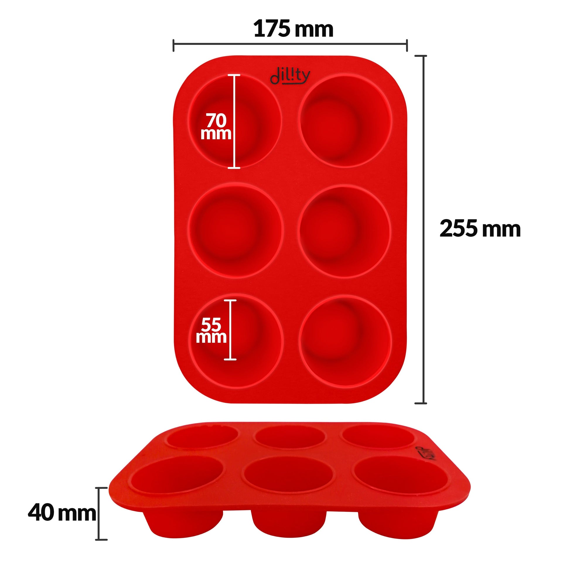 Silicone 6 cup muffin tray – dilityhome